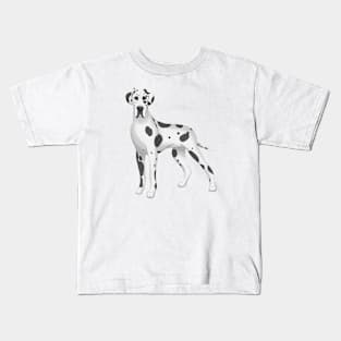 Harlequin Great Dane Dog Kids T-Shirt